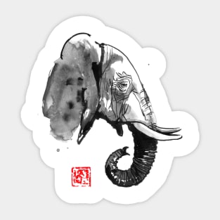 elephant profile Sticker